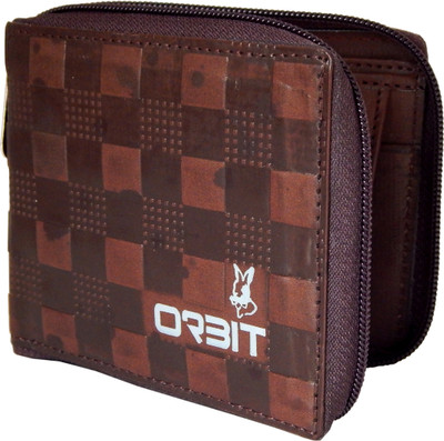 

Orbit Men Brown Genuine Leather, Fabric Wallet(5 Card Slots)