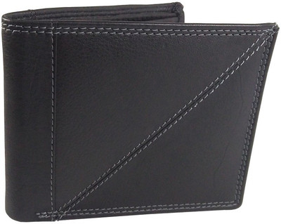 

piuda Men Black Genuine Leather Wallet(10 Card Slots)
