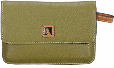 

Adamis Women Green Genuine Leather Wallet(4 Card Slots)