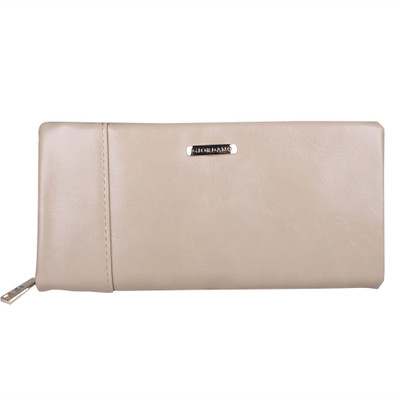 

Giordano Women Formal Beige Genuine Leather Wallet(8 Card Slots)