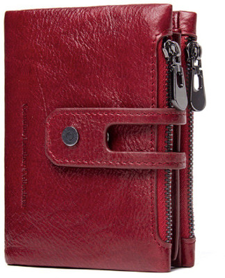 

SPL Men Red Genuine Leather Wallet(12 Card Slots)
