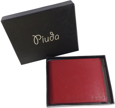 

piuda Men Maroon Genuine Leather Wallet(5 Card Slots)