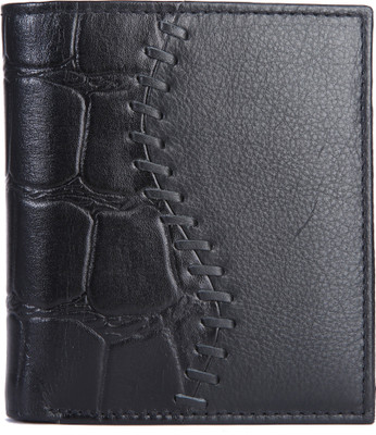 

Blu Whale Men Black Genuine Leather Wallet(10 Card Slots)