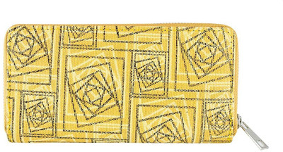

High Valley Fashion Women Yellow Genuine Leather Wallet(4 Card Slots)