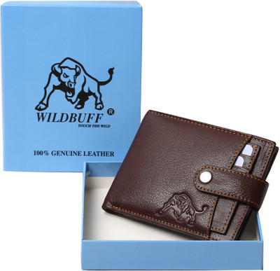 

Wild Buff Men Brown Genuine Leather Wallet(7 Card Slots)
