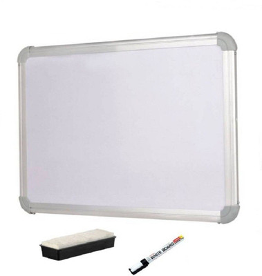 JS MART Non Magnetic Non magnetic Melamine Medium Whiteboards and Duster Combos(White)