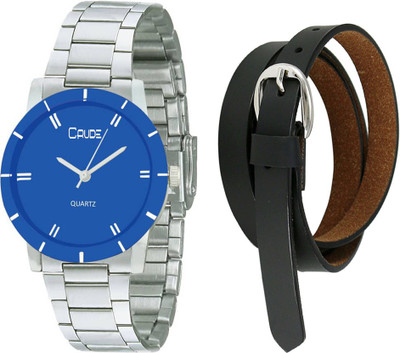 

crude Analog Watch, Belt Combo(Blue)