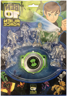 

MOBIFACTORY BEN10 ALIEN FORCE OMNITRIX WATCH WITH 6 ALIEN FORCE ATTACHABLE TOYS(PACK OF 6) FOR KIDS(Green)