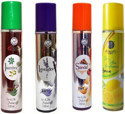 DSP SWEET Car Freshener Spray AIR FRESHNER(4 x 62.5 ml)