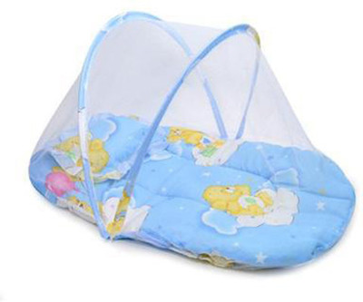 

Naachas Baby Cotton Padded Mosquito Protector Bed Net Crip Attractive(Fabric, Blue)