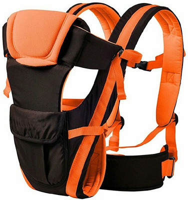

fastped Baby Adjustable Hands-Free 4-in-1 Front Carrier Bag with Head Support and Buckle Straps Baby Carrier(Orange, Front Carry facing in)