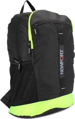 

Newport Weekender 24 L Backpack(Black, Green), Black;fl green