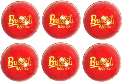 

SVR For Adults - 5.5 onz, Leather Cricket Leather Ball(Pack of 6, Red)