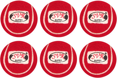 

SVR For Adults- Selected Rubberized Heavy Quality Cricket Tennis Ball(Pack of 6, Red)