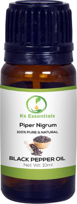 

Ks Essentials 100% Pure Black Pepper Essential Oil Natural & Undiluted For Skin care & Hair (10ml)(10 ml)