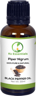 

Ks Essentials 100% Pure Black Pepper Essential Oil Natural & Undiluted For Skin care & Hair (30ml)(30 ml)