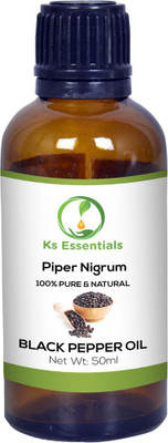 

Ks Essentials 100% Pure Black Pepper Essential Oil Natural & Undiluted For Skin care & Hair (50ml)(50 ml)