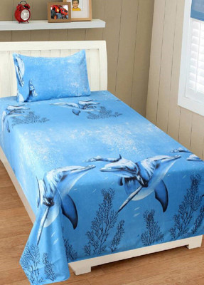 

SINGHS VILLAS DECOR 154 TC Polycotton Single Printed Bedsheet(Pack of 1, Multicolor)