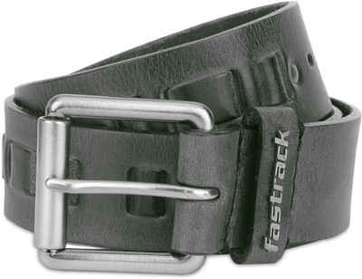 

Fastrack Men Casual Grey Genuine Leather Belt, Black