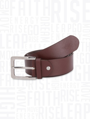 

Metronaut Men Casual Maroon Genuine Leather Belt, Cherry