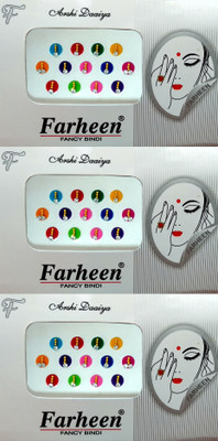 

Farheen ARSHI DAAIYA FOREHEAD Multicolor Bindis(INDIAN FANCY BINDI)