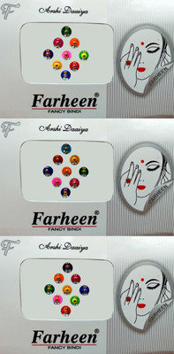 

Farheen ARSHI DAAIYA FOREHEAD Multicolor Bindis(INDIAN FANCY BINDI)