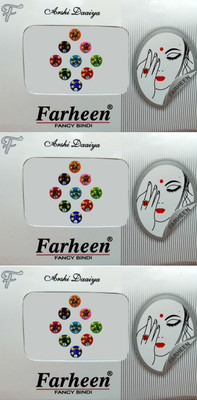 Farheen ARSHI DAAIYA FOREHEAD Multicolor Bindis(INDIAN FANCY BINDI)