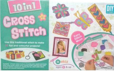 

skyler 10 IN 1 CROSS STITCH FUN COLOURFUL PROJECTS Board Game