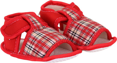 

Neska Moda Checkered 6 To 12 Month Baby Booties(Toe to Heel Length - 11 cm Red)