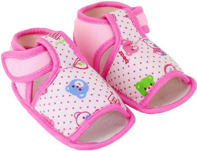 

Neska Moda Checks 6 To 12 Month Baby Booties(Toe to Heel Length - 11 cm Pink)