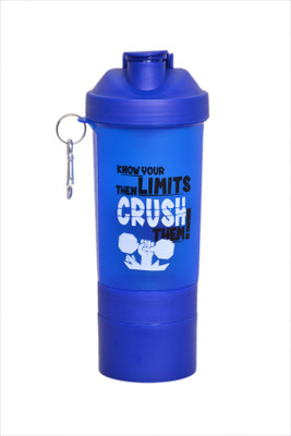 

SPORTSHOLIC Protein Shaker With Two Compartments, Extra Lead For Gym Fitness Men Women 600 Shaker(Pack of 1, Blue)