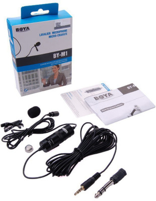 BOYA Omnidirectional Lavalier with 20ft Audio Camera Microphone