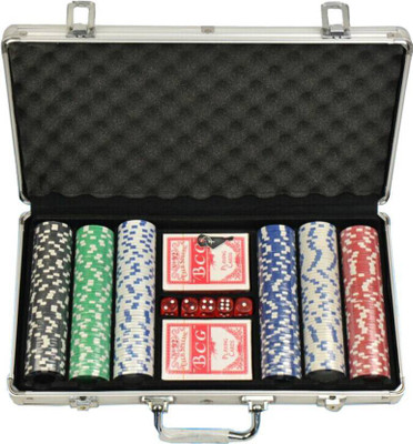 Bs Spy 300 Pieces Diced Poker Chip Set without Denomination (Multicolor)(Multicolor)