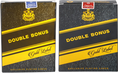 

Parksons Plastic Coated Paper Playing card Double Bonus (Twin Pack)) for fun / game / party - 3 x Twin Packs(Multicolor)