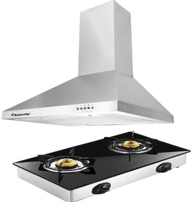 

Butterfly Rhino Plus Jet 2 Burner Wall Mounted Chimney(Silver 700 CMH)