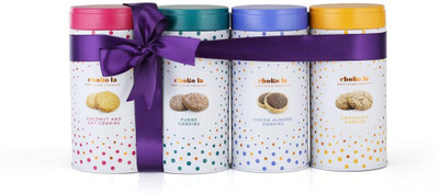 

choko la Cookies Combo - 4 pcs Fudges(Pack of 4, 650 g)
