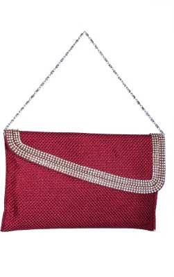 

Mahadev Exports Party Maroon Clutch