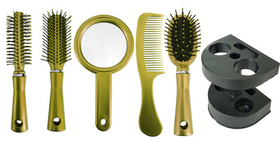 

Prime Combo OF 6 Pcs HAir Brush & Hair Combs With Hand Mirror Fro HAir Styling For Daily USe(Set of 6)