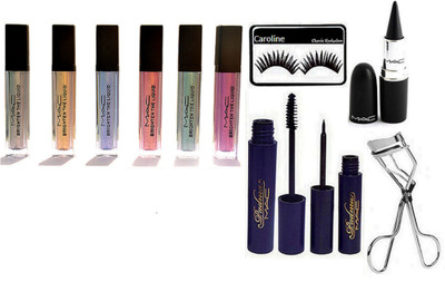 

caroline Eyelashes , Eyelashes Curler , Padma Eyeliner And Mascara , Birghten The Liquid Pigment Pack Of 6 , Stick Kaj.(Set of 11)