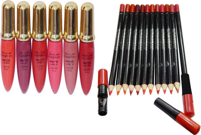 

firstzon™ photo finish lip liner with 6 matte lipgloss(Set of 18)