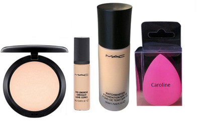 

caroline Spounge puff , Studio Fix Compact , Matchmaster Foundation , Pro Long Wear Conceler(Set of 4)
