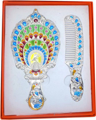 

Prime LAtest Beautiful Mirror With Comb, Set Of 2(Set of 2)