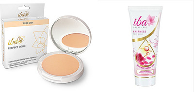

iba halal care Fair Pearl SPF 15 Perfect look Long-Wear Mattifying Pressed Powder 01 Compact and Fairness Face wash (50ml)(Set of 2)