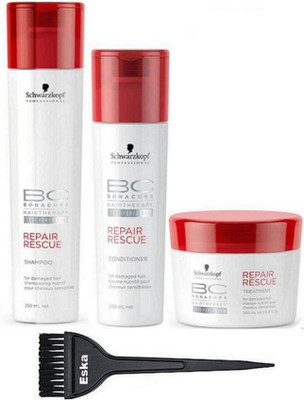 

Eska hair brush & repair rescue shampoo , conditioner & treatment masque(Set of 4)