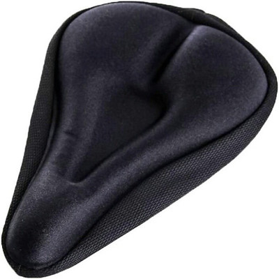 

fastped imported Bicycle Silicone Saddle Seat & Cycling Cushion Pad Bike Gel Saddle Cover Free Size(Black)