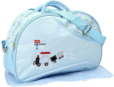 

HomeConxepts Multi Embroidery and Print Diaper Bag with Diaper Changing Mat (Blue)(Blue)