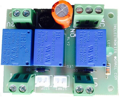 

Jr Electrokits 12VDC Self Latching, Holding contact Relay board, push to ON, Push to OFF Relay Security Circuit and Motion Detector Electronic Hobby Kit