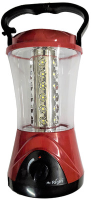 Mr. Right MR-1812W/O 36 SMD LED Rechargeable Solar Lantern Lantern Emergency Light(Red)