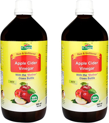 

Dr. Patkar's ACV-Mother-1000 Apple Cider Vinegar(2x500 ml, Mother Flavored)