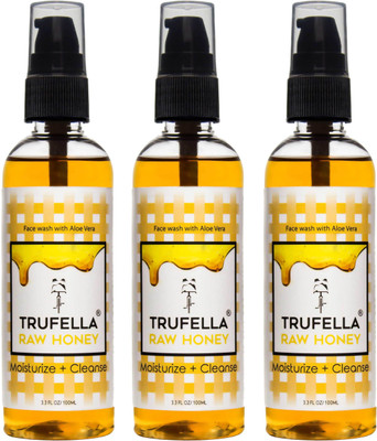 Trufella Face Wash - Honey & Aloe Vera - Pack of 3 (300mL) Face Wash(100)